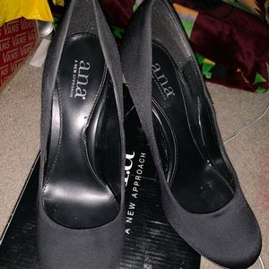 Black Satin Pumps